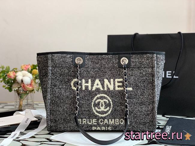 CHANEL | Deauville Black Tote Bag - 34 cm - 1