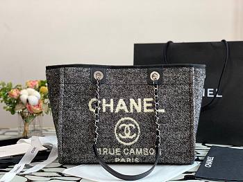 CHANEL | Deauville Black Tote Bag - 34 cm