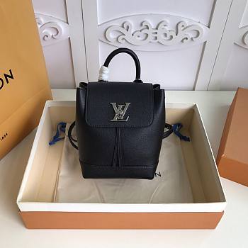 Louis Vuitton | Lock Me Backpack Mini Black Silver - 16 x 19.4 x 10 cm
