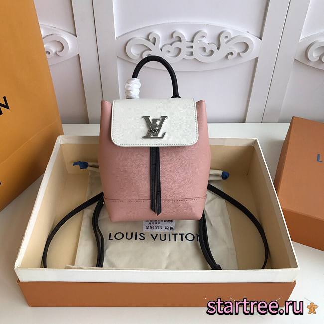 Louis Vuitton | Lock Me Backpack Mini White/Pink - 16 x 19.4 x 10 cm - 1
