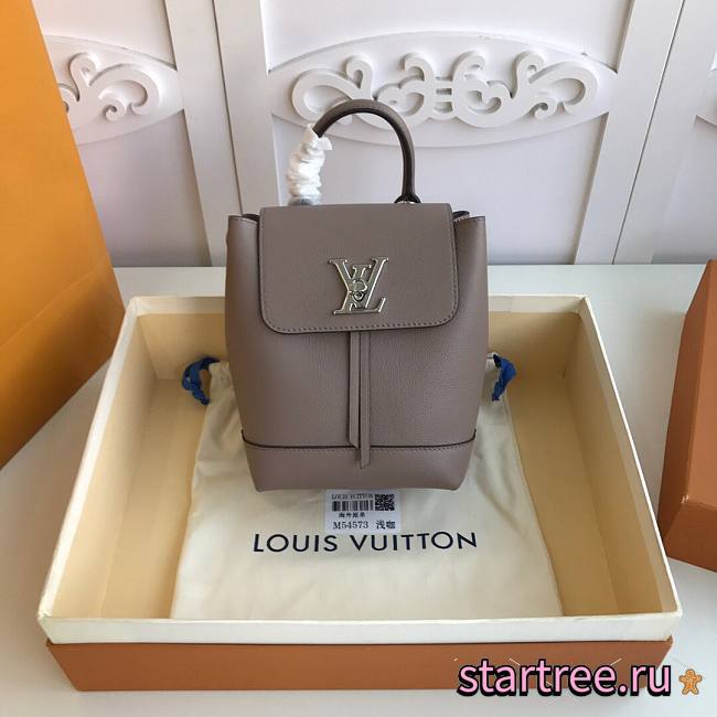 LOUIS VUITTON | Lock Me Backpack Mini Grey- 16 x 19.4 x 10 cm - 1