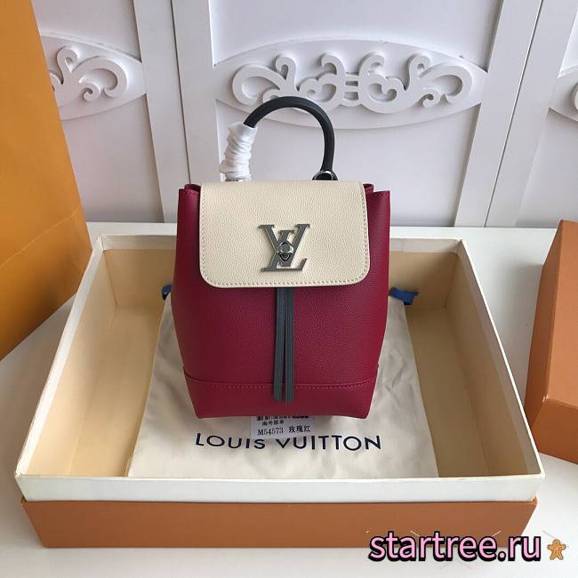 Louis Vuitton | Lock Me Backpack Mini Red Wine - 16 x 19.4 x 10 cm - 1