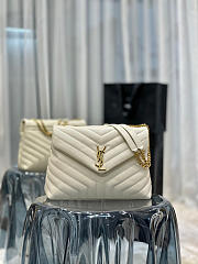 YSL | LOULOU Medium in White Shoulder Bag - 487216 - 32×22×11cm - 3