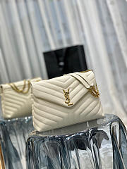 YSL | LOULOU Medium in White Shoulder Bag - 487216 - 32×22×11cm - 2