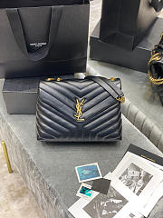 YSL | LOULOU Medium in Black/Gold Shoulder Bag - 487216 - 32×22×11cm - 1