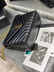 YSL | LOULOU Medium in Black/Gold Shoulder Bag - 487216 - 32×22×11cm - 2