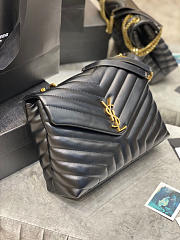 YSL | LOULOU Medium in Black/Gold Shoulder Bag - 487216 - 32×22×11cm - 4