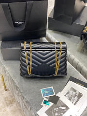 YSL | LOULOU Medium in Black/Gold Shoulder Bag - 487216 - 32×22×11cm - 5