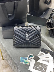 YSL | LOULOU Medium in Black/ Silver Shoulder Bag - 487216 - 32×22×11cm - 1