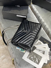 YSL | LOULOU Medium in Black/ Silver Shoulder Bag - 487216 - 32×22×11cm - 3