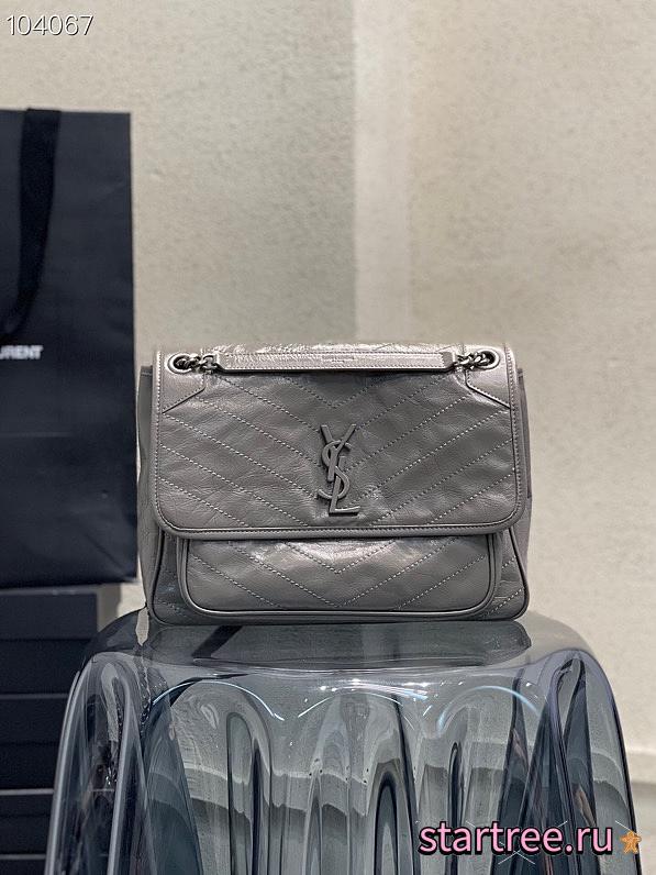 YSL | NIKI Large Chain Bag in Grey - 498830 - 32 x 23 x 9 cm - 1