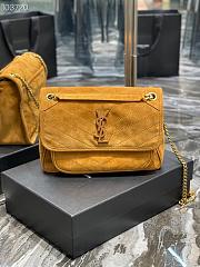 YSL | Niki Medium suede in Yellow shoulder bag - 498894 - 28×20×8cm - 1