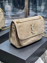 YSL | Niki Medium suede in Beige shoulder bag - 498894 - 28×20×8cm - 6