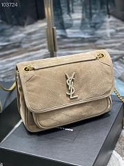 YSL | Niki Medium suede in Beige shoulder bag - 498894 - 28×20×8cm - 4