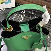 Prada | Medium Green/Black Saffiano Panier Bag - 1BA212 - 22 × 23 × 13 cm - 5