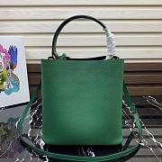 Prada | Medium Green/Black Saffiano Panier Bag - 1BA212 - 22 × 23 × 13 cm - 4