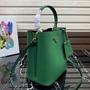 Prada | Medium Green/Black Saffiano Panier Bag - 1BA212 - 22 × 23 × 13 cm - 3