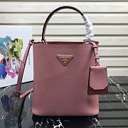 Prada | Medium Pink Saffiano Panier Bag - 1BA212 - 22 × 23 × 13 cm - 1