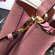 Prada | Medium Pink Saffiano Panier Bag - 1BA212 - 22 × 23 × 13 cm - 2