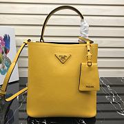 Prada | Medium Yellow Saffiano Panier Bag - 1BA212 - 22 × 23 × 13 cm - 1