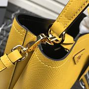 Prada | Medium Yellow Saffiano Panier Bag - 1BA212 - 22 × 23 × 13 cm - 6