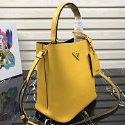 Prada | Medium Yellow Saffiano Panier Bag - 1BA212 - 22 × 23 × 13 cm - 4