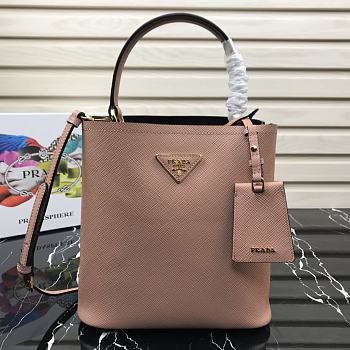 Prada | Medium Apricot Saffiano Panier Bag - 1BA212 - 22 × 23 × 13 cm