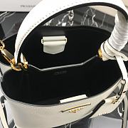 Prada | Medium White Saffiano Panier Bag - 1BA212 - 22 × 23 × 13 cm - 6