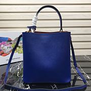 Prada | Medium Blue/Red Saffiano Panier Bag - 1BA212 - 22 × 23 × 13 cm - 5