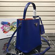 Prada | Medium Blue/Red Saffiano Panier Bag - 1BA212 - 22 × 23 × 13 cm - 4