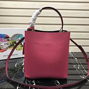 Prada | Medium Pink/Black Saffiano Panier Bag - 1BA212 - 22 × 23 × 13 cm - 4