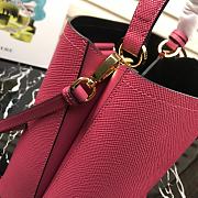 Prada | Medium Pink/Black Saffiano Panier Bag - 1BA212 - 22 × 23 × 13 cm - 3