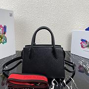 Prada | Black Saffiano Leather Monochrome Bag - 1BA269 - 22 x 16.5 x 11.5 cm - 3