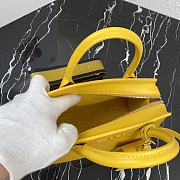Prada | Yellow Saffiano Leather Monochrome Bag - 1BA269 - 22 x 16.5 x 11.5 cm - 5