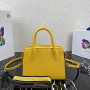 Prada | Yellow Saffiano Leather Monochrome Bag - 1BA269 - 22 x 16.5 x 11.5 cm - 4