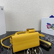 Prada | Yellow Saffiano Leather Monochrome Bag - 1BA269 - 22 x 16.5 x 11.5 cm - 3