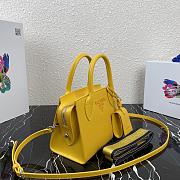 Prada | Yellow Saffiano Leather Monochrome Bag - 1BA269 - 22 x 16.5 x 11.5 cm - 2