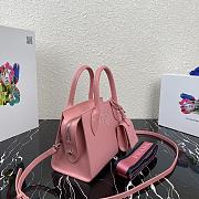 Prada | Pink Saffiano Leather Monochrome Bag - 1BA269 - 22 x 16.5 x 11.5 cm - 2