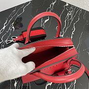 Prada | Red Saffiano Leather Monochrome Bag - 1BA269 - 22 x 16.5 x 11.5 cm - 6