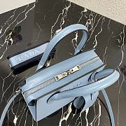 Prada | Blue Saffiano Leather Monochrome Bag - 1BA269 - 22 x 16.5 x 11.5 cm - 5