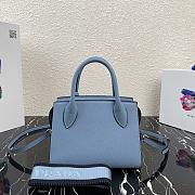 Prada | Blue Saffiano Leather Monochrome Bag - 1BA269 - 22 x 16.5 x 11.5 cm - 4