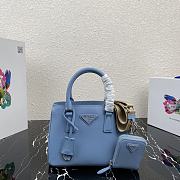 PRADA | Galleria Blue Saffiano Mini Bag - 1BA296 - 22 x 16.5 x 11.5 cm - 1