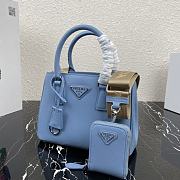 PRADA | Galleria Blue Saffiano Mini Bag - 1BA296 - 22 x 16.5 x 11.5 cm - 5