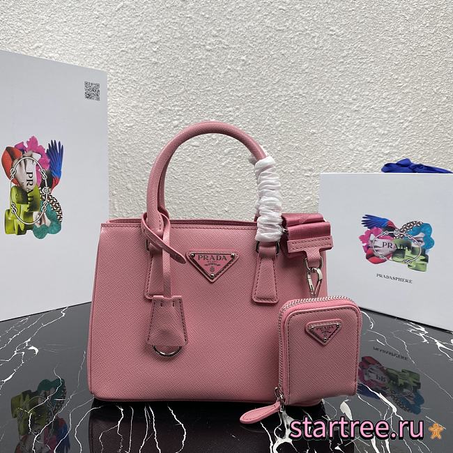 PRADA | Galleria Pink Saffiano Mini Bag - 1BA296 - 22 x 16.5 x 11.5 cm - 1