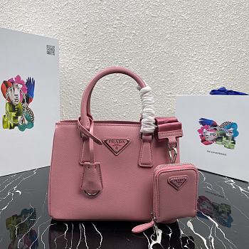 PRADA | Galleria Pink Saffiano Mini Bag - 1BA296 - 22 x 16.5 x 11.5 cm