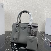 PRADA | Galleria Grey Saffiano Mini Bag - 1BA296 - 22 x 16.5 x 11.5 cm - 6