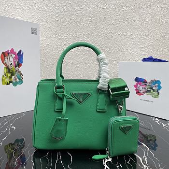 PRADA | Galleria Green Saffiano Mini Bag - 1BA296 - 22 x 16.5 x 11.5 cm