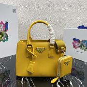 PRADA | Galleria Yellow Saffiano Mini Bag - 1BA296 - 22 x 16.5 x 11.5 cm - 1