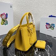 PRADA | Galleria Yellow Saffiano Mini Bag - 1BA296 - 22 x 16.5 x 11.5 cm - 3