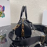 PRADA | Black Golden Saffiano top-handle bag - 1BB846 - 20 x 11 x 11.5 cm - 3